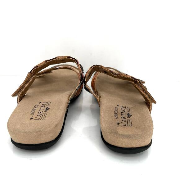 L'Artiste by Spring Step Glendora women’s leather slide sandals shoes. - Picture 5 of 9